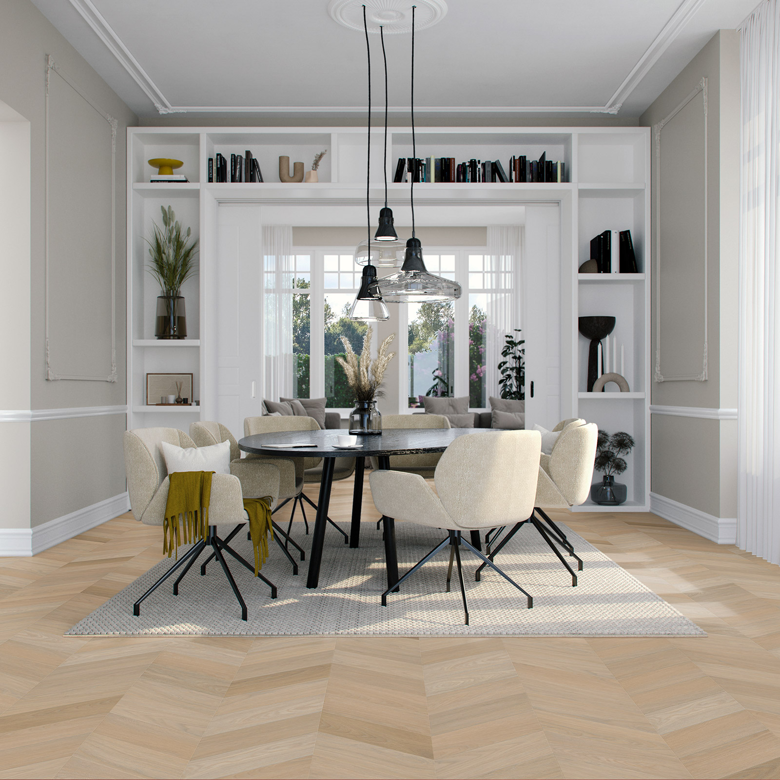 Wnętrze z jodełką chevron 7810 Vivafloors